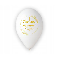 Balony Premium Pierwsza Komunia Święta (kłosy) 5 szt.