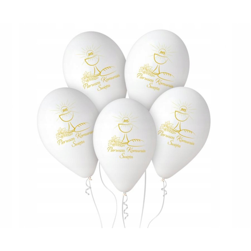 Balony Premium na Hel Pierwsza Komunia Śwęta (kielich) 5 szt.