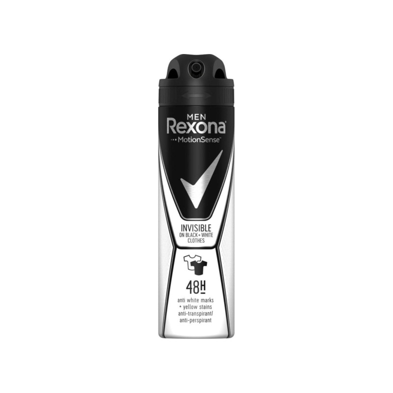REXONA Men Invisible Black AND White Antyperspirant w aerozolu dla mężczyzn