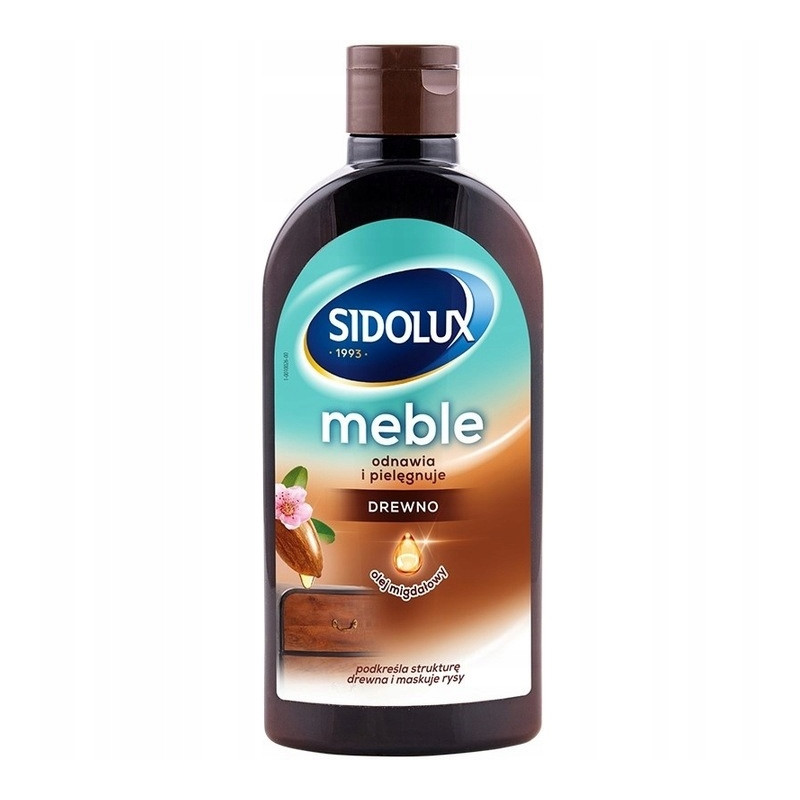 SIDOLUX MEBLE Mleczko odnawia i pielęgnuje drewno MIGDAŁOWE, 300 ml