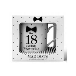 KUBEK NA 18STKĘ MAD DOTS 18 NA PREZENT