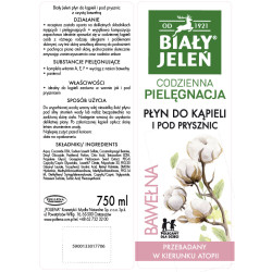 Biały Jeleń Bawełna Płyn Do Kąpieli 750 ml