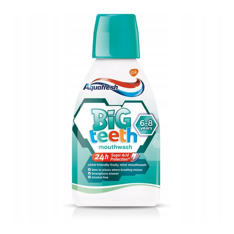 Aquafresh Big Teeth Mouthwash płyn do płukania jamy ustnej dla dzieci Fruit
