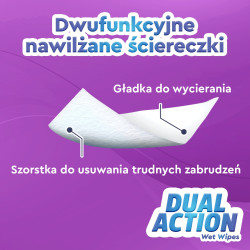 PRESTO DWUFUNKCYJNE NAWILŻANE ŚCIERECZKI UNIWERSALNE 40 SZTUK