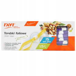 Torebki foliowe woreczki z suwakiem do żywności 1,5 l