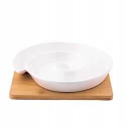 Talerz dzielony Półmisek na przekąski bambusowa taca Altom Regular 20,5 cm