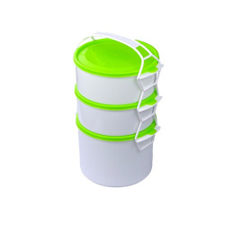 Menażka plastikowa 3-cz Pojemnik na obiad 3X1.2L MIX KOLORÓW