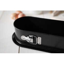 FORMA TORTOWNICA PROSTOKąTNA WąSKA 340x120 NON-STICK CZARNA (990-60)