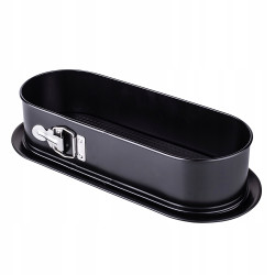 FORMA TORTOWNICA PROSTOKąTNA WąSKA 340x120 NON-STICK CZARNA (990-60)