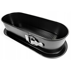 FORMA TORTOWNICA PROSTOKąTNA WąSKA 340x120 NON-STICK CZARNA (990-60)
