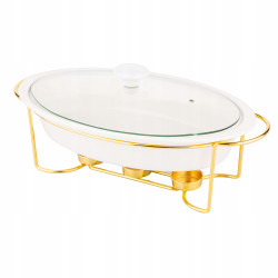 REGULAR NACZYNIE DO SERWOWANIA OWALNE 1.4 L NA PODGRZEWACZU W KOLORZE ZŁOTY