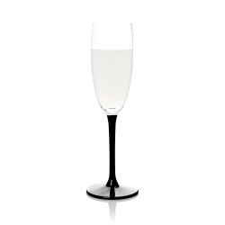 KOMPLET 6 KIELISZKÓW SZAMPAN ONYX CZARNA NÓŻKA 180ML