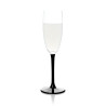 KOMPLET 6 KIELISZKÓW SZAMPAN ONYX CZARNA NÓŻKA 180ML