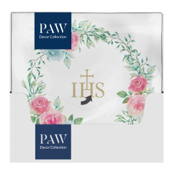 Serwetki "Pierwsza Komunia Święta - róże", PAW, 33 cm, 20 szt