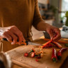 FISKARS ZESTAW 3 NOŻY W BLOKU BAMBUSOWYM