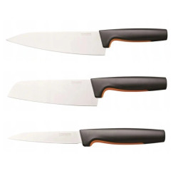 FISKARS ZESTAW 3 NOŻY W BLOKU BAMBUSOWYM