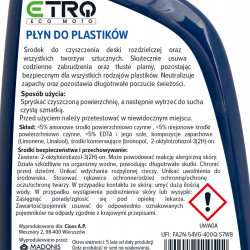 Płyn do czyszczenia plastików 500 ml - ETRO