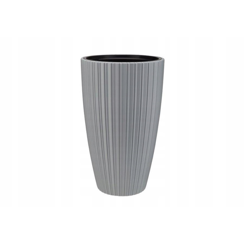 Doniczka Mika Slim z wkładem 30 cm platyna VERDENIA