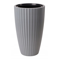 Doniczka Mika Slim z wkładem 30 cm platyna VERDENIA
