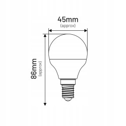 ŻARÓWKA LED G45 E14 7W KULKA 600lm 3000K INQ