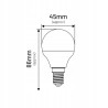 ŻARÓWKA LED G45 E14 7W KULKA 600lm 3000K INQ