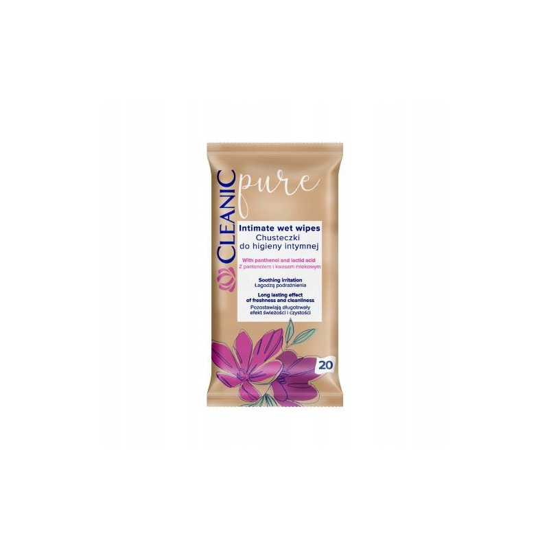 CLEANIC Pure Chusteczki do higieny intymnej 20szt.