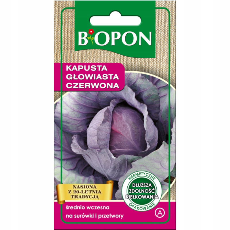 Kapusta głowiasta czerwona 1g Biopon