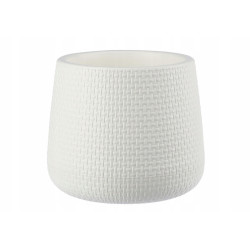 Doniczka Osłonka SYSTEM NAWADNIAJĄCY Rattan 17 cm biała VERDENIA