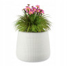 Doniczka Osłonka SYSTEM NAWADNIAJĄCY Rattan 17 cm biała VERDENIA