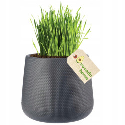 Doniczka Osłonka SYSTEM NAWADNIAJĄCY Rattan 23 cm szara VERDENIA