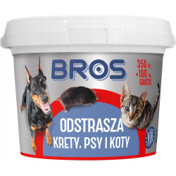 BROS ODSTRASZA KRETY, PSY I KOTY