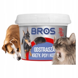 BROS ODSTRASZA KRETY, PSY I KOTY