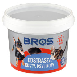 BROS ODSTRASZA KRETY, PSY I KOTY