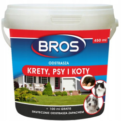 BROS ODSTRASZA KRETY, PSY I KOTY