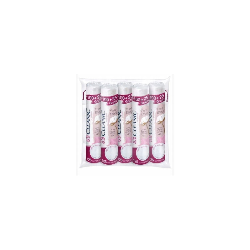 Płatki Kosmetyczne CLEANIC PURE EFFECT 5 x 125 szt