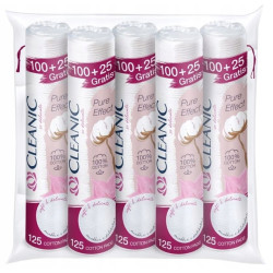 Płatki Kosmetyczne CLEANIC PURE EFFECT 5 x 125 szt