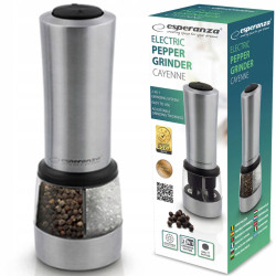ESPERANZA MŁYNEK DO PIEPRZU I SOLI CAYENNE STAINLESS STEEL