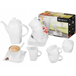 Komplet kawowy Fala 220 ml 17-elementowy AMBITION
