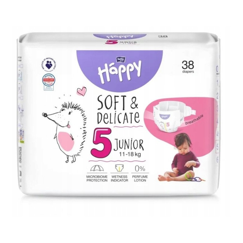 Pieluszki Bella Happy 5 Junior 11-18 kg 38 szt.
