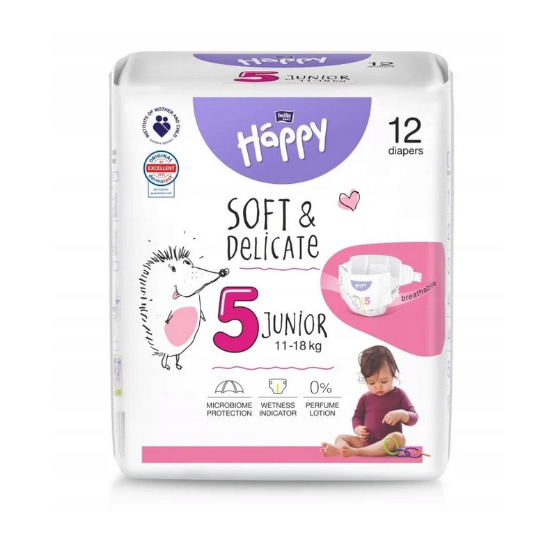 Pieluszki Bella Happy 5 Junior 11-18 kg 12 szt.