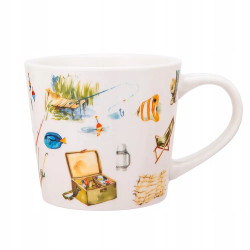 Kubek dla wędkarza porcelanowy do kawy herbaty w pudełku 400 ml na Prezent