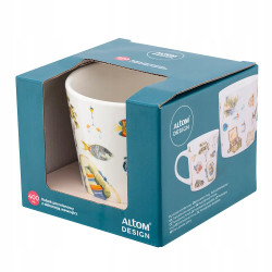 Kubek dla wędkarza porcelanowy do kawy herbaty w pudełku 400 ml na Prezent