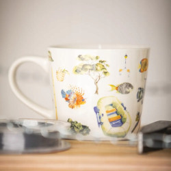 Kubek dla wędkarza porcelanowy do kawy herbaty w pudełku 400 ml na Prezent