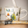 Kubek podróżnika porcelanowy do kawy herbaty w pudełku na prezent 400 ml