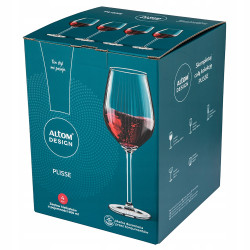 Zestaw kieliszków do wina Kieliszki Altom Design Plisse 500 ml Komplet 4szt