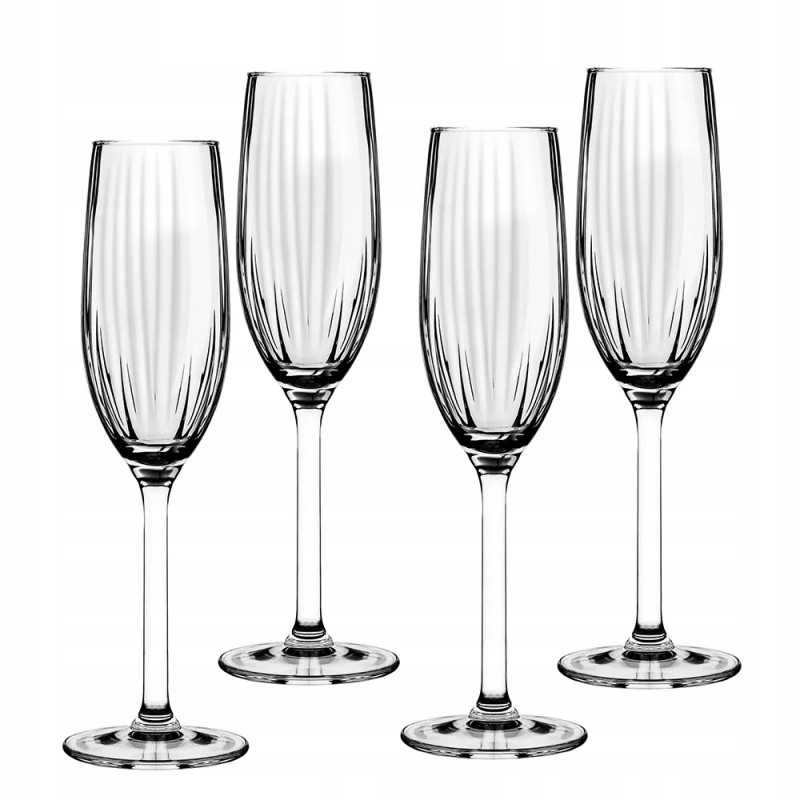 Kieliszki do szampana zestaw prezentowy Altom Design Plisse 210 ml 4 sztuki