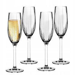 Kieliszki do szampana zestaw prezentowy Altom Design Plisse 210 ml 4 sztuki