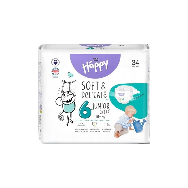 Bella Happy Pieluszki 6 Junior Extra 15 kg