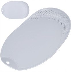 Deska do krojenia z ociekaczem, szary beż