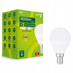 ŻARÓWKA G45 E14 7W KULKA